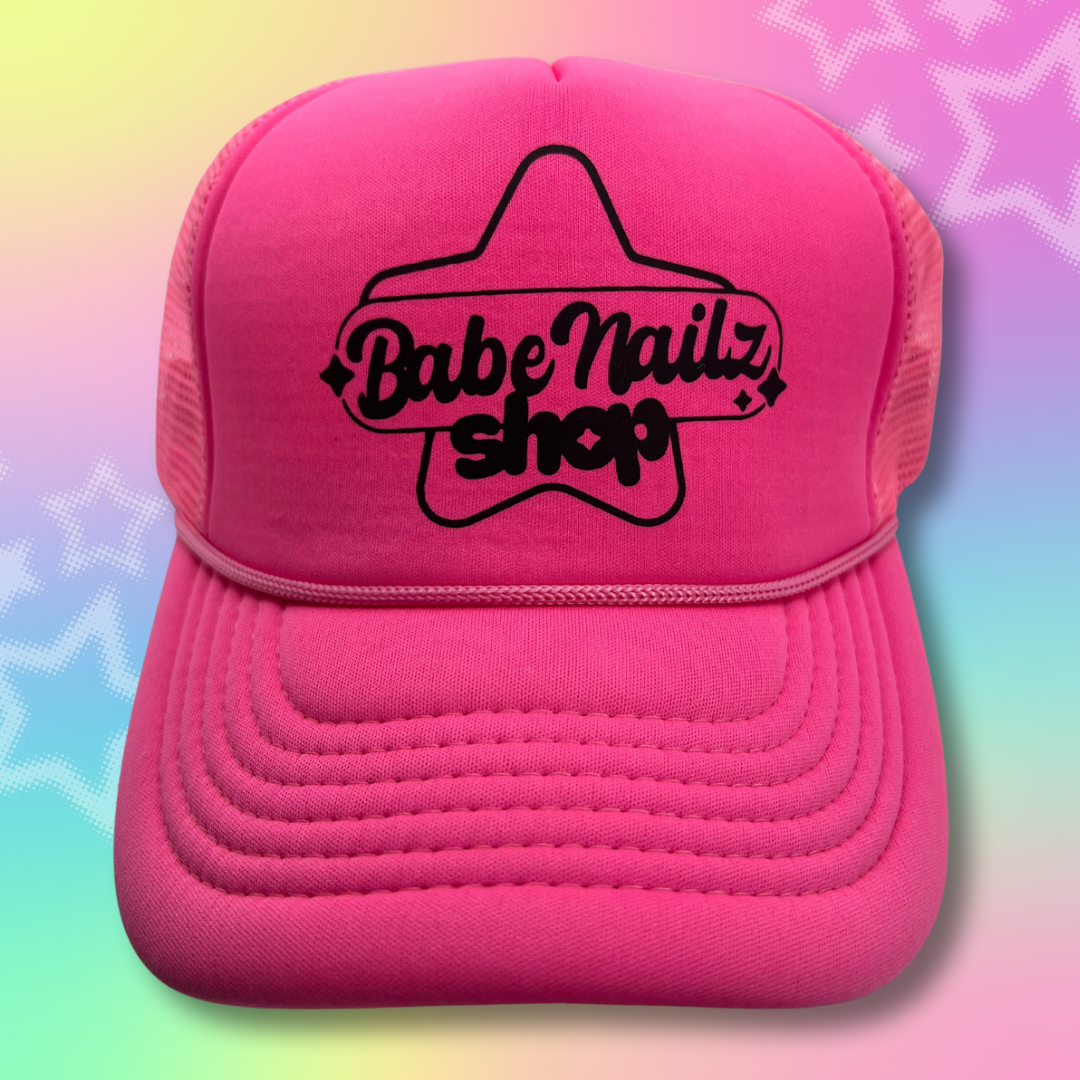 BabeNailz Black Logo Trucker Hat