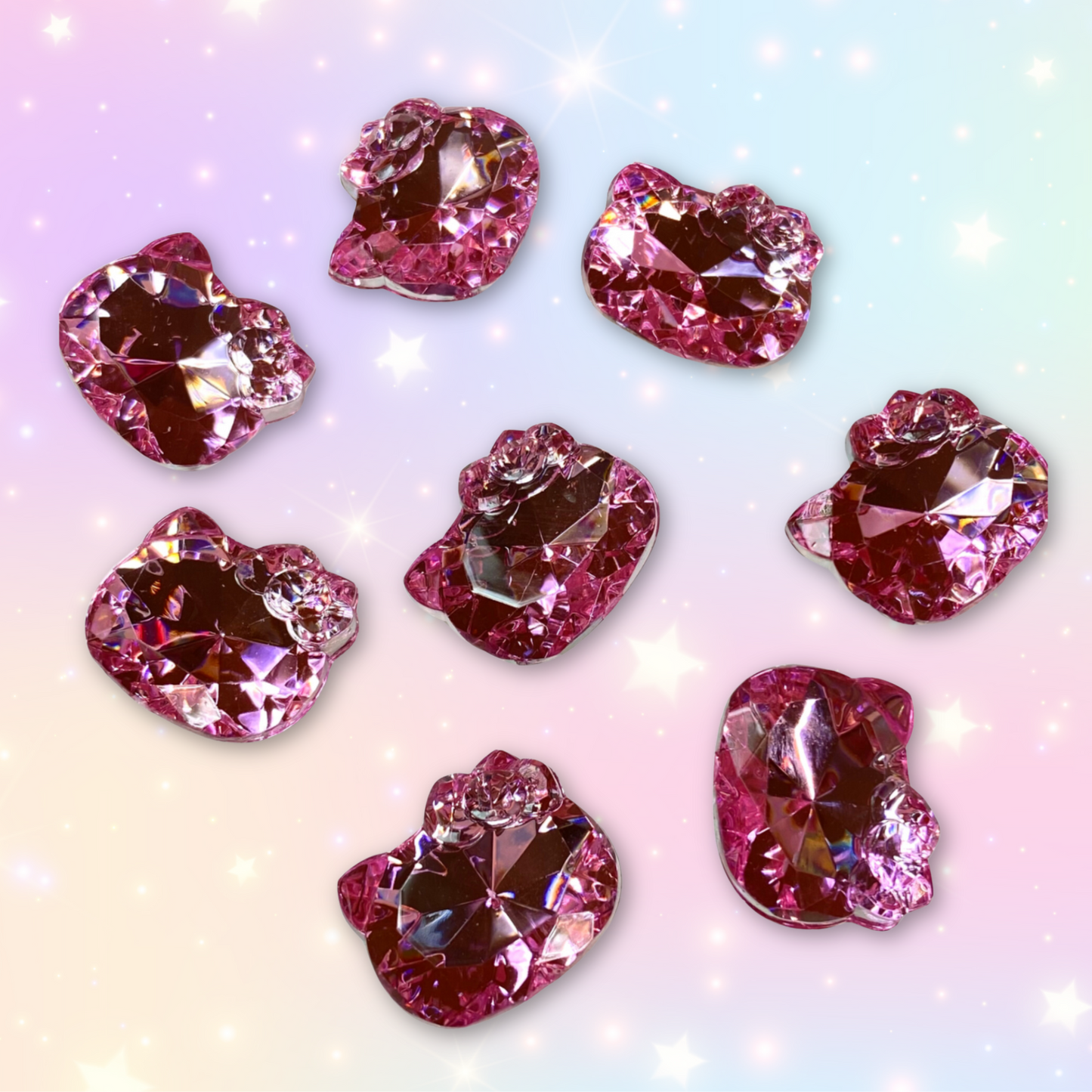 HK CRYSTALS - PINK 5PCS